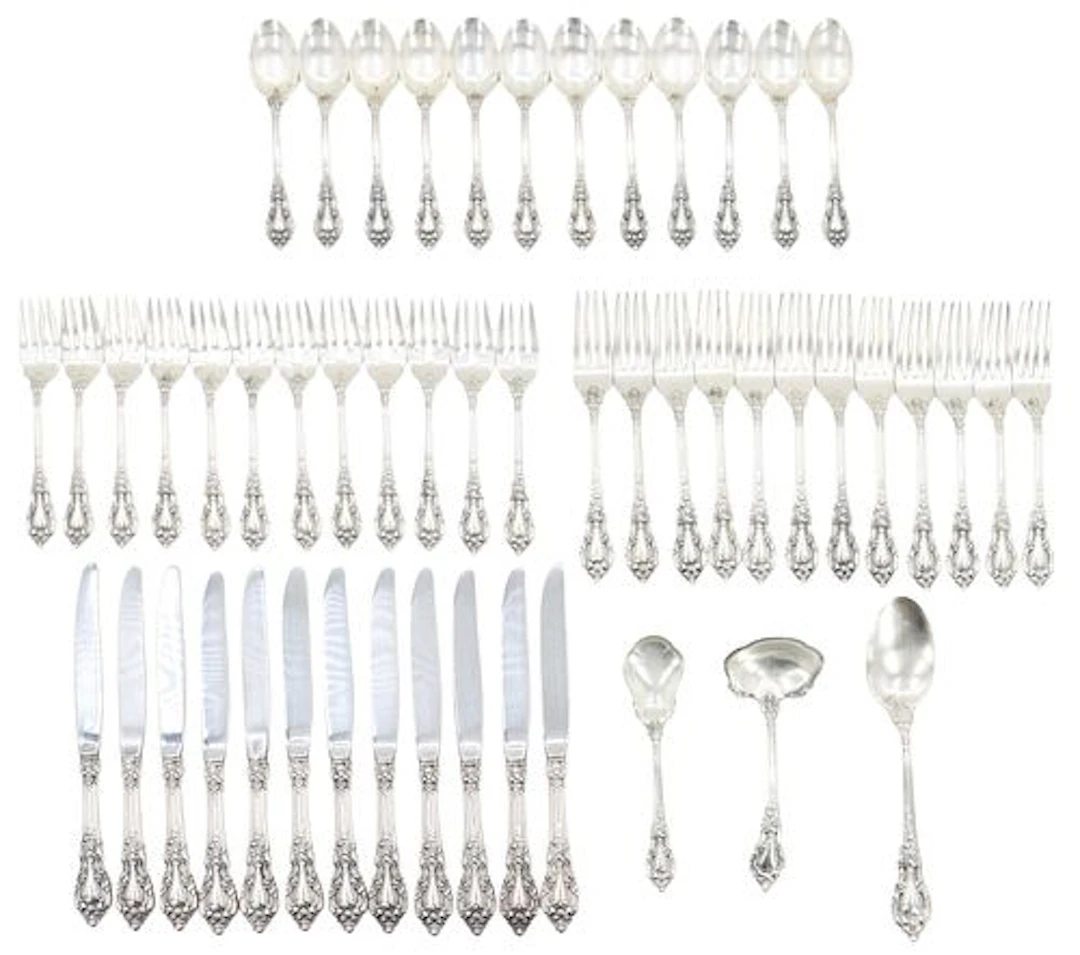 (51) Lunt "Eloquence" Sterling Silver Utensils - Approx. 67.610 ozt.