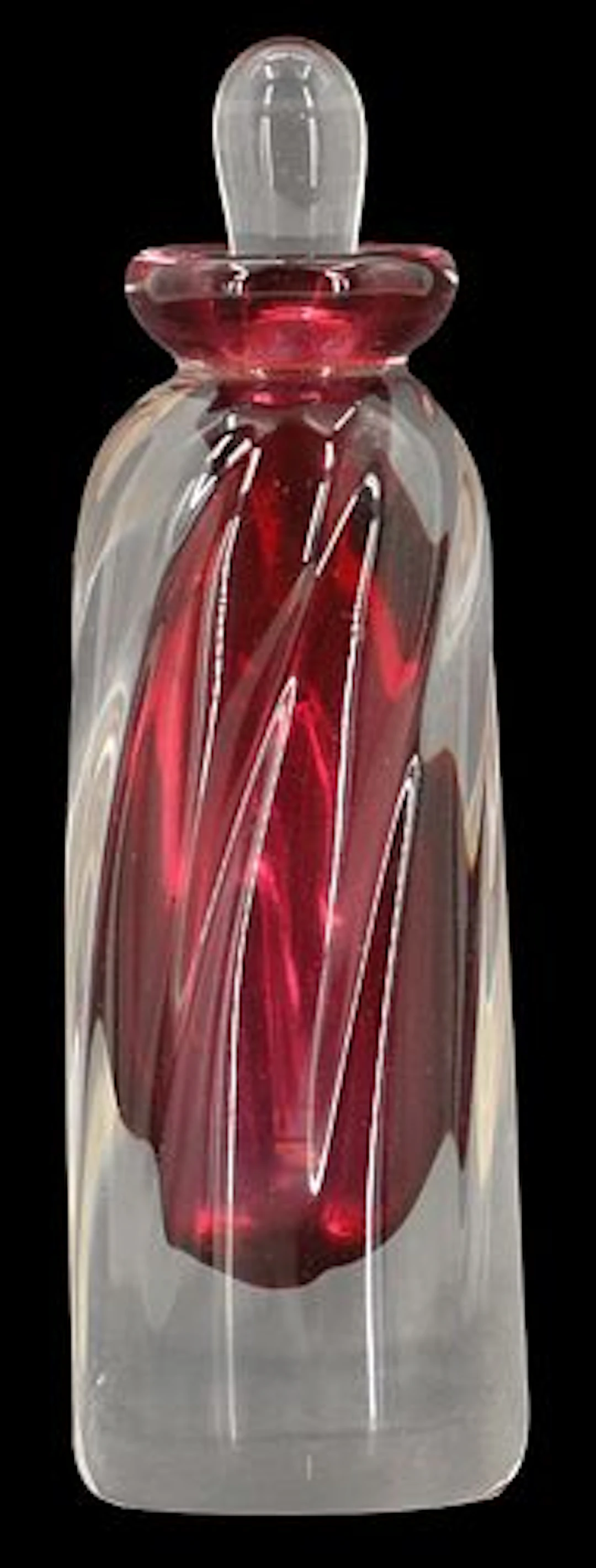 Vintage Venetian Sommerso Art Glass Perfume Bottle