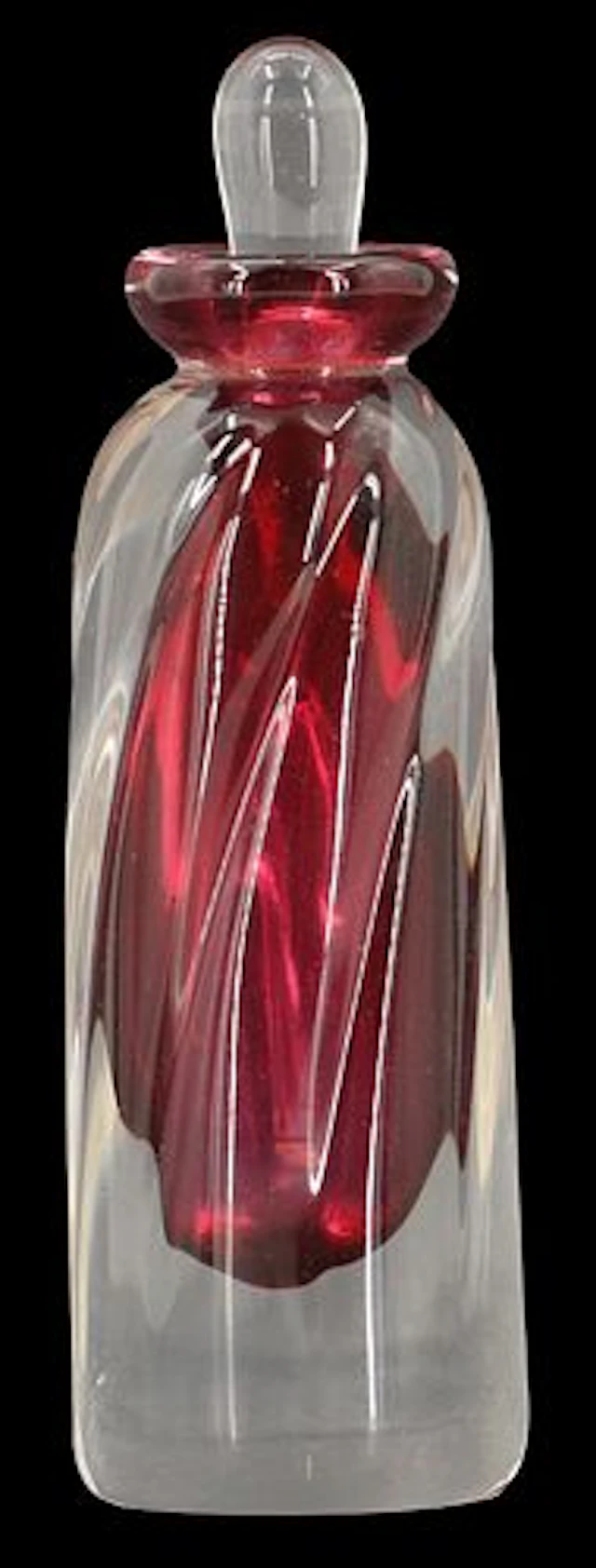 Vintage Venetian Sommerso Art Glass Perfume Bottle