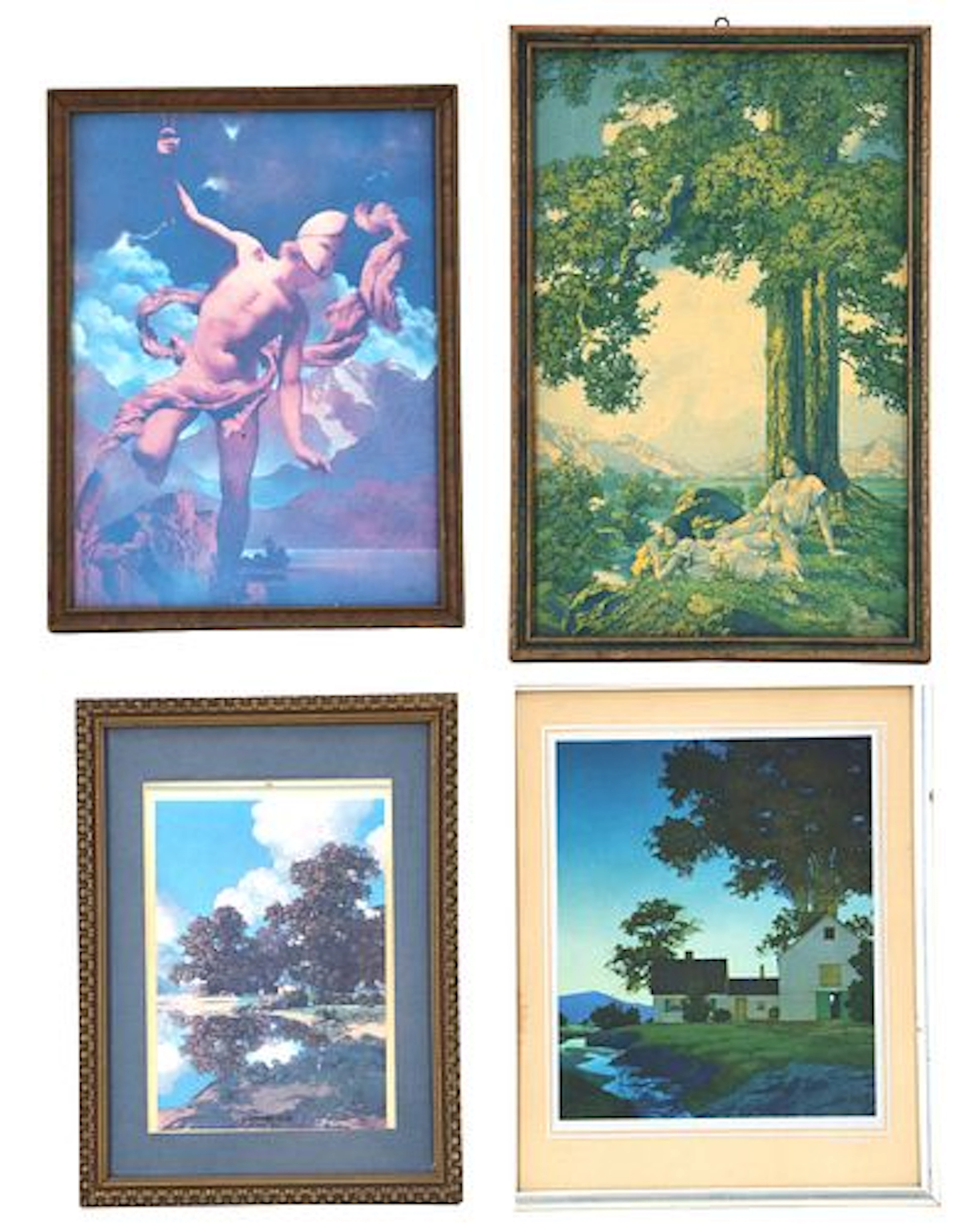 (4) Maxfield Parrish (1870-1966) American, Art Prints