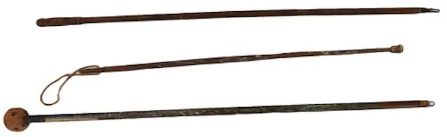 (3) Vintage Mahl Sticks, Including One Owned by Winsom Homer