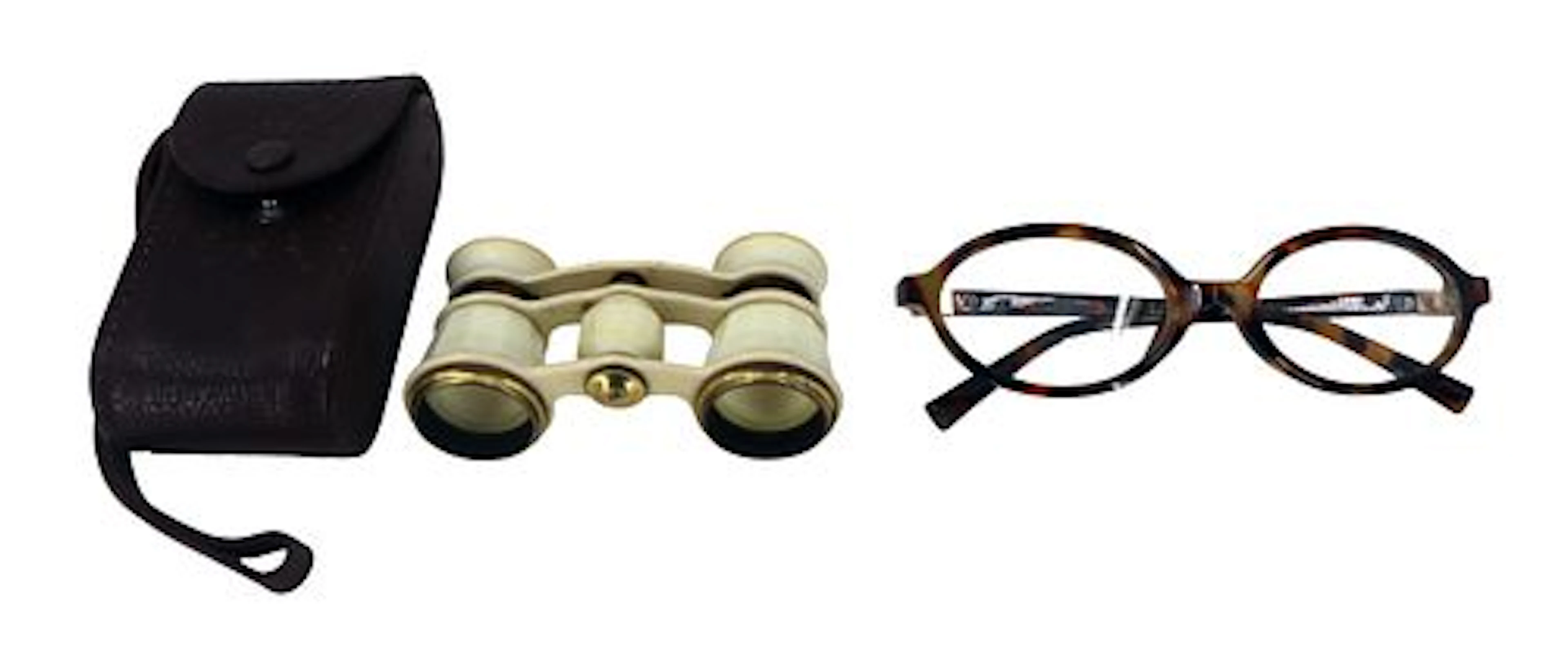 Vintage Miu MU Eyeglasses, Opera Glasses, and Case