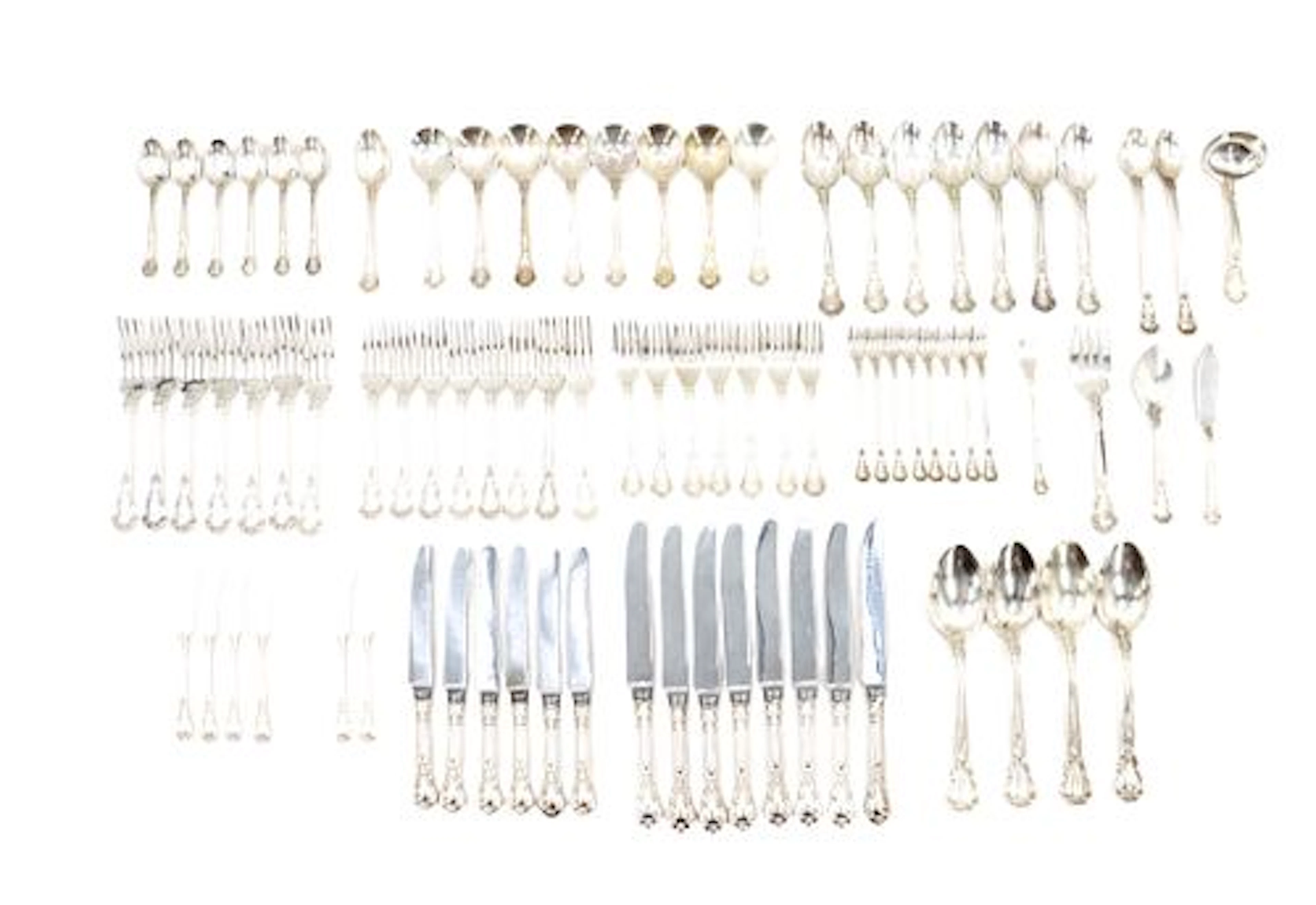 (85) Gorham Sterling Silver "Chantilly" Flatware Set - Approx. 94.400 ozt.