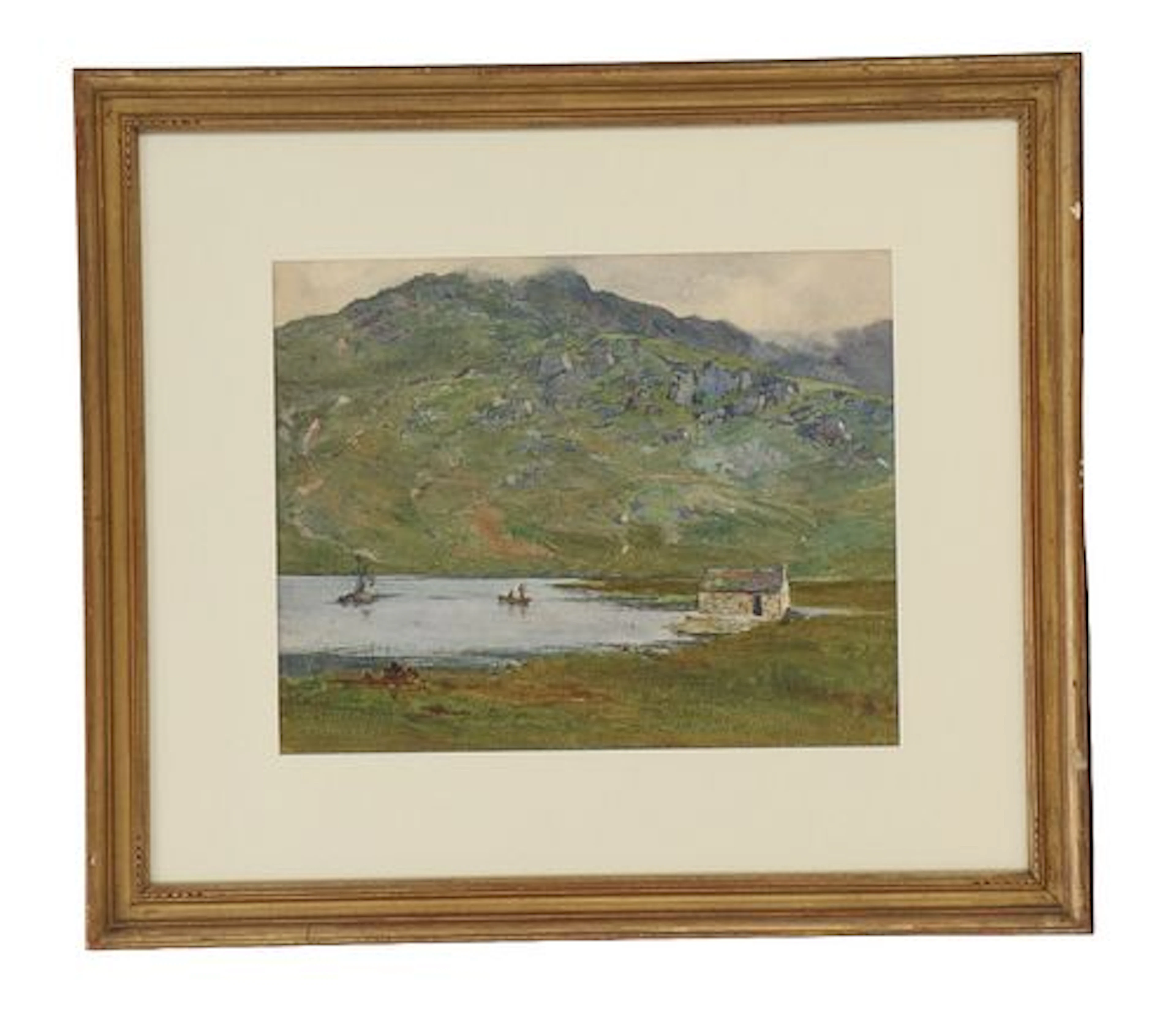 Ernest Edward Briggs (1866-1913) British, Watercolor "Highland Cottage
