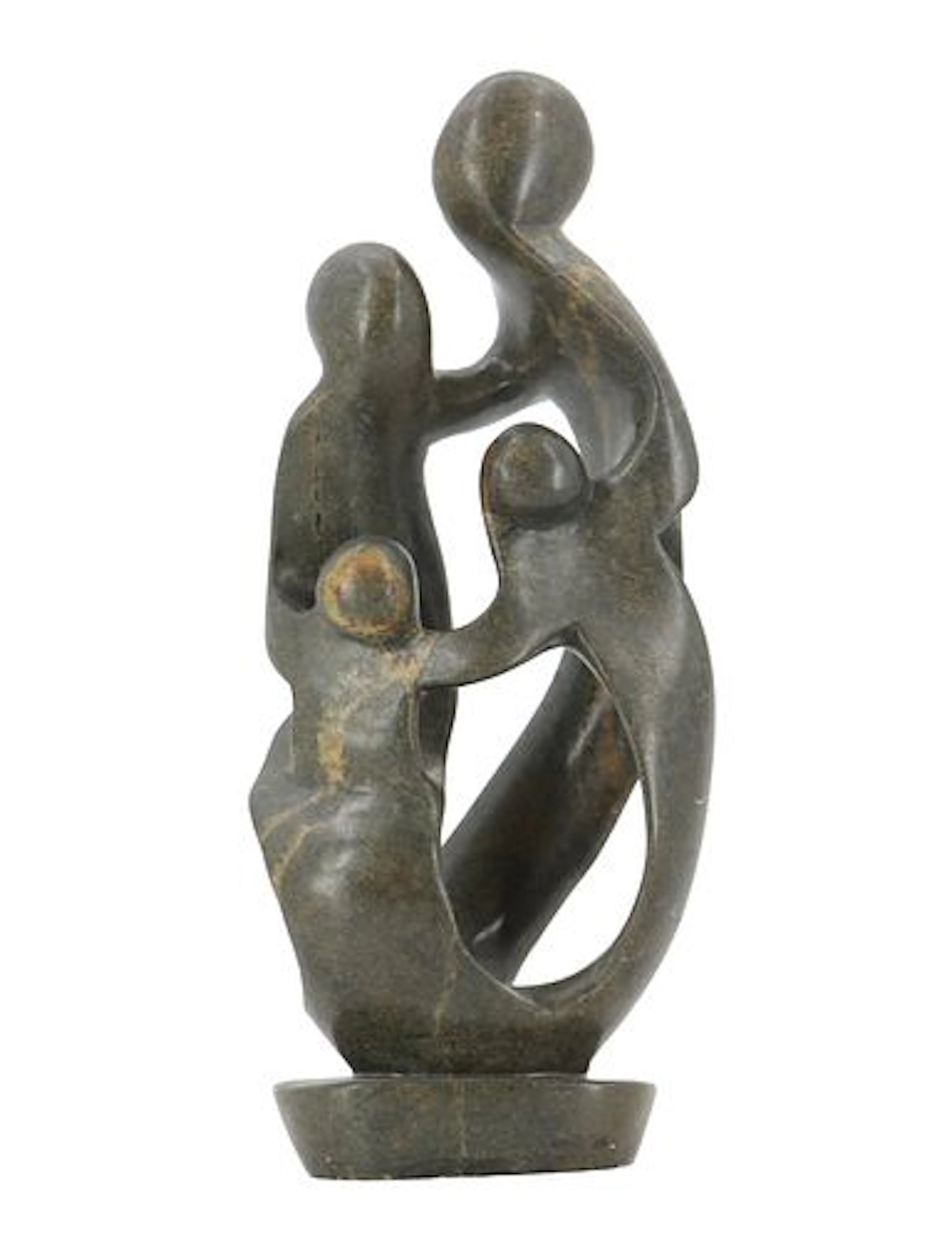 Shona Carved Soapstone Figural Family Sculpture