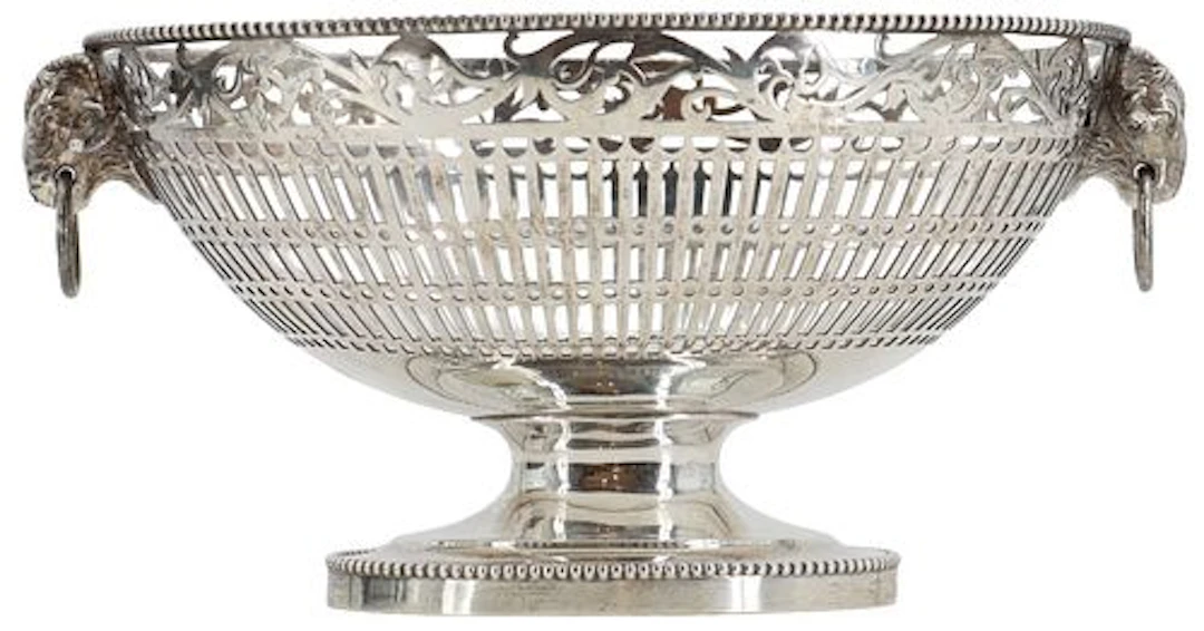 William Comyns (1835-1916) English, Sterling Silver Reticulated Fruit