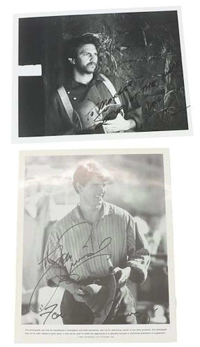 Autographs of Two Hollywood Box Office Giants -Tom Cruise & Kevin Costner