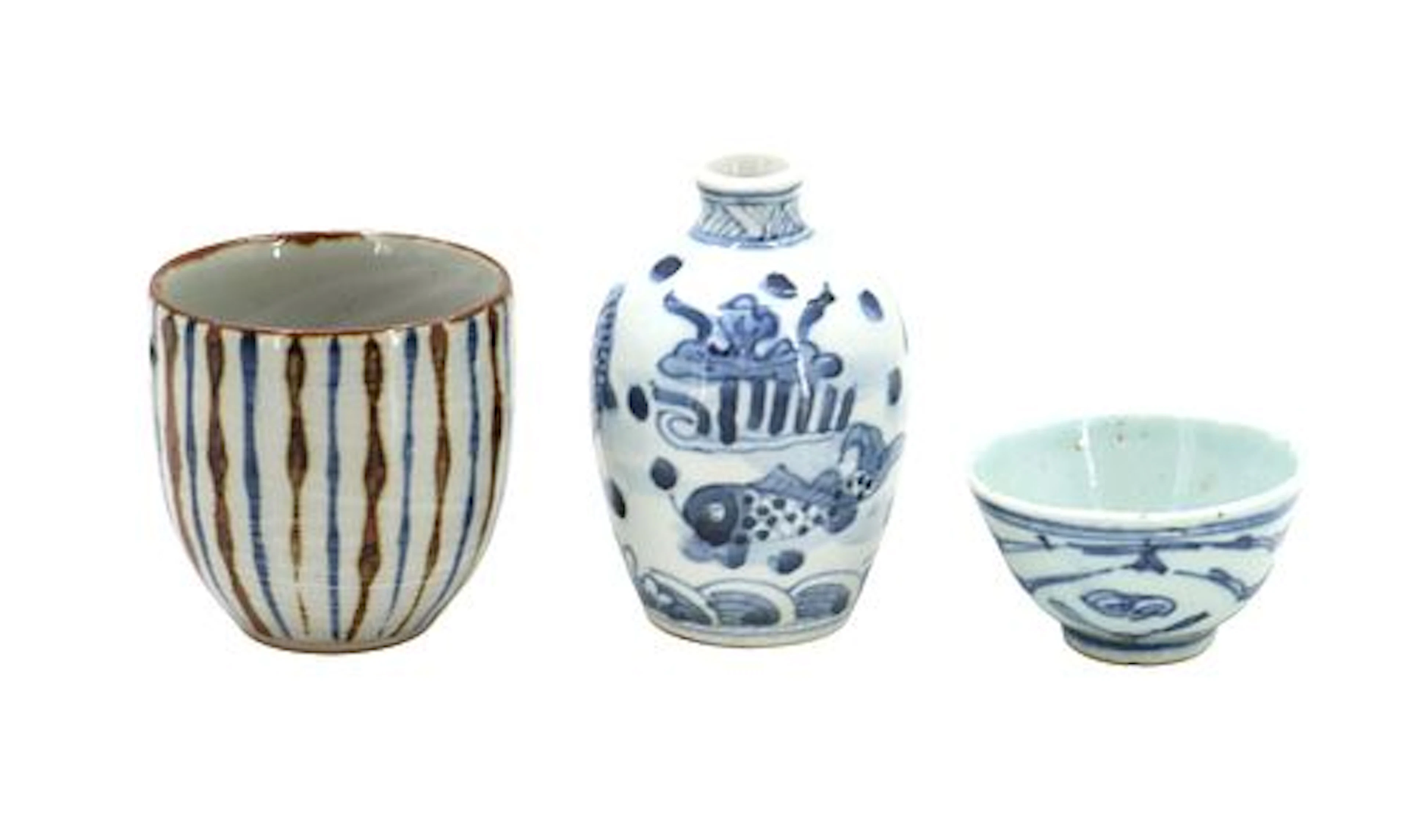 (3) Japanese Ceramic Jars and Bowls