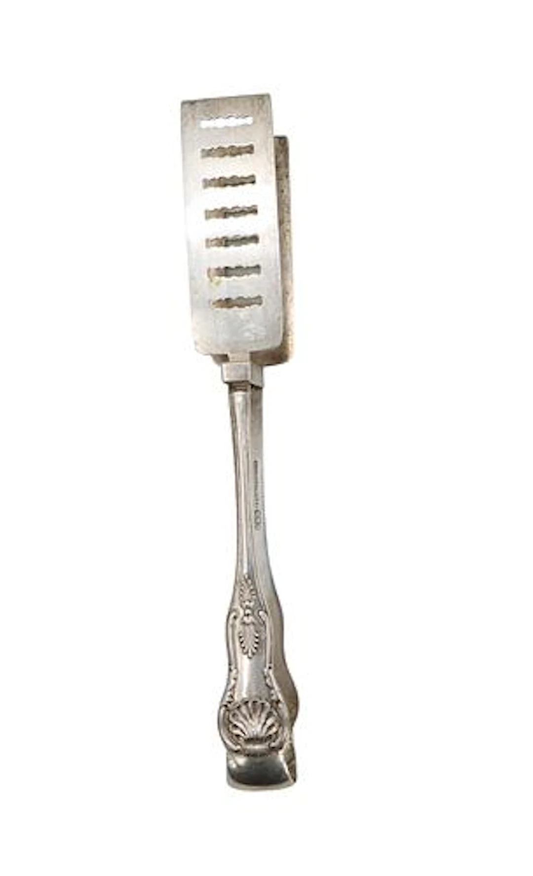 Antique Bailey & Kitchen Sterling Silver Asparagus Tongs - 7.485 ozt.