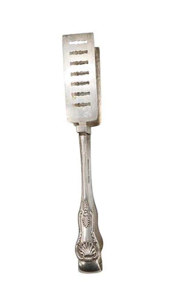 Antique Bailey & Kitchen Sterling Silver Asparagus Tongs - 7.485 ozt.