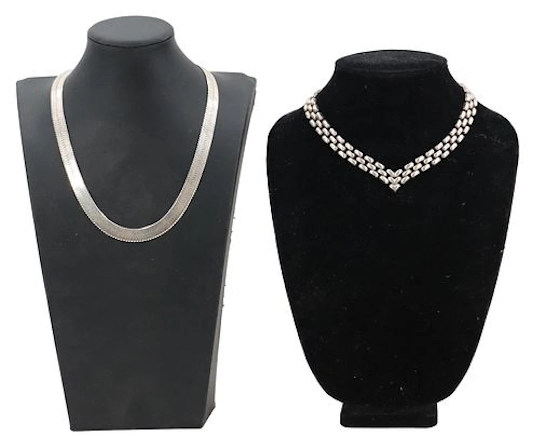 (2) Italian 925 Silver Necklaces - 2.925 ozt.