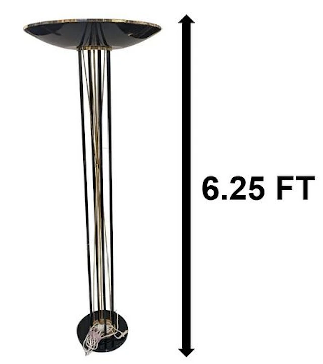 Goffredo Reggiani Italian Torchiere Floor Lamp