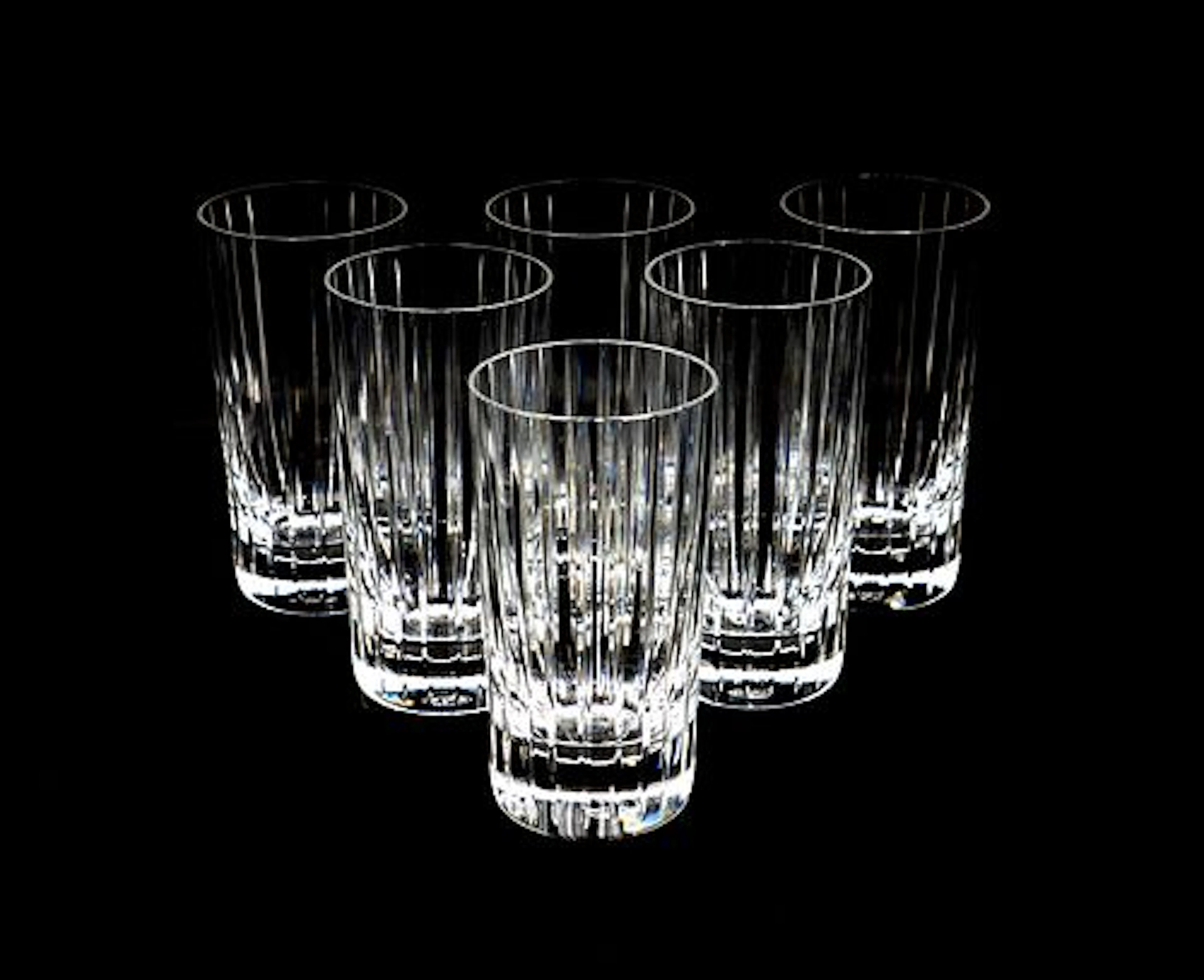 (6) Baccarat Crystal Harmonie Highball Glasses