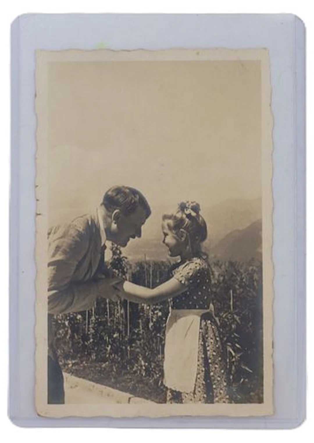 Original German Postcard of Adolf Hitler with Rosa Bernile Nienau