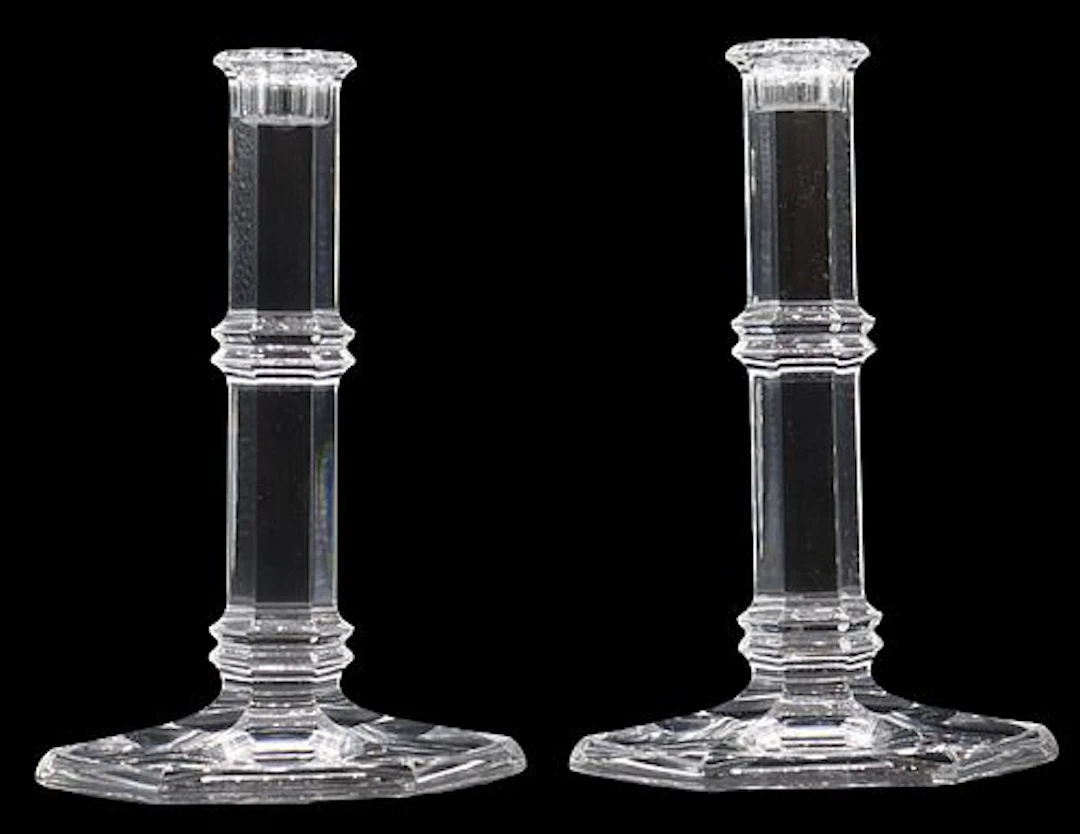 Pair of Tiffany & Co. Windham Crystal Candlesticks