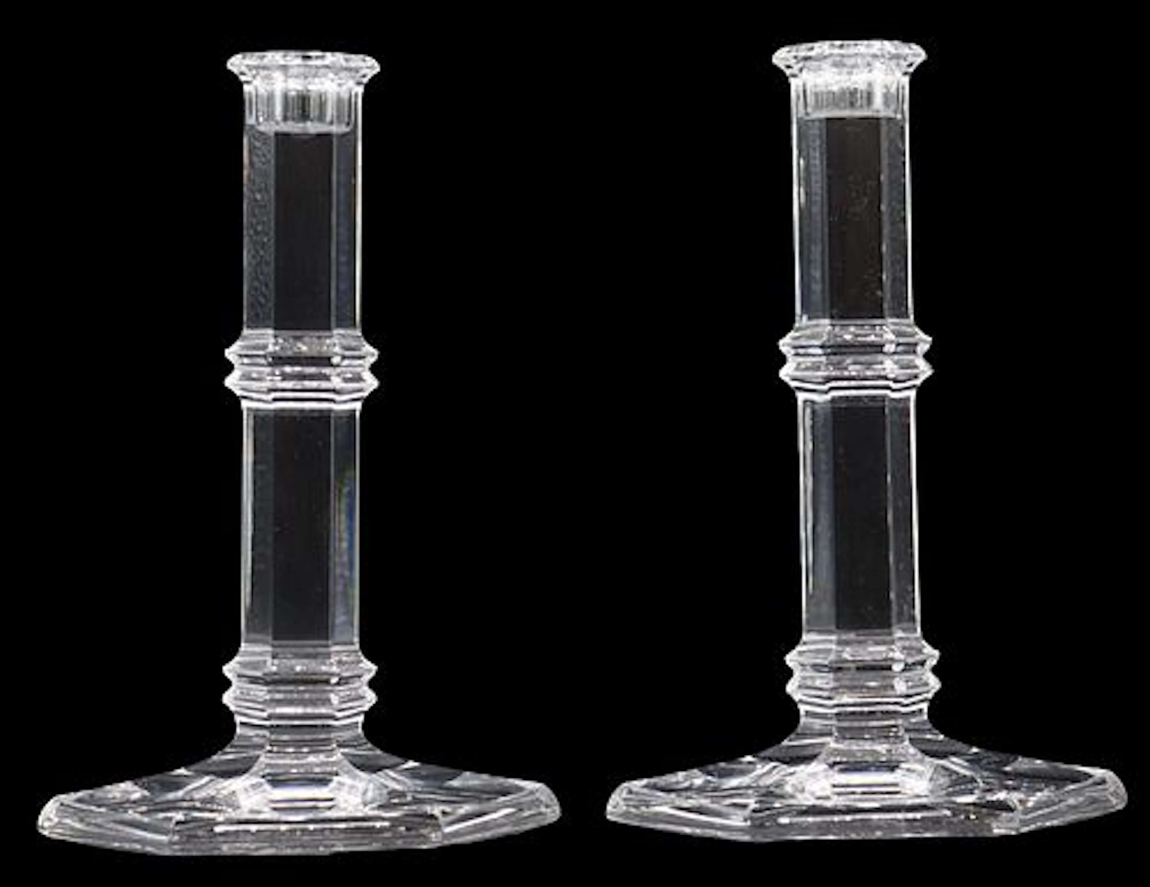Pair of Tiffany & Co. Windham Crystal Candlesticks