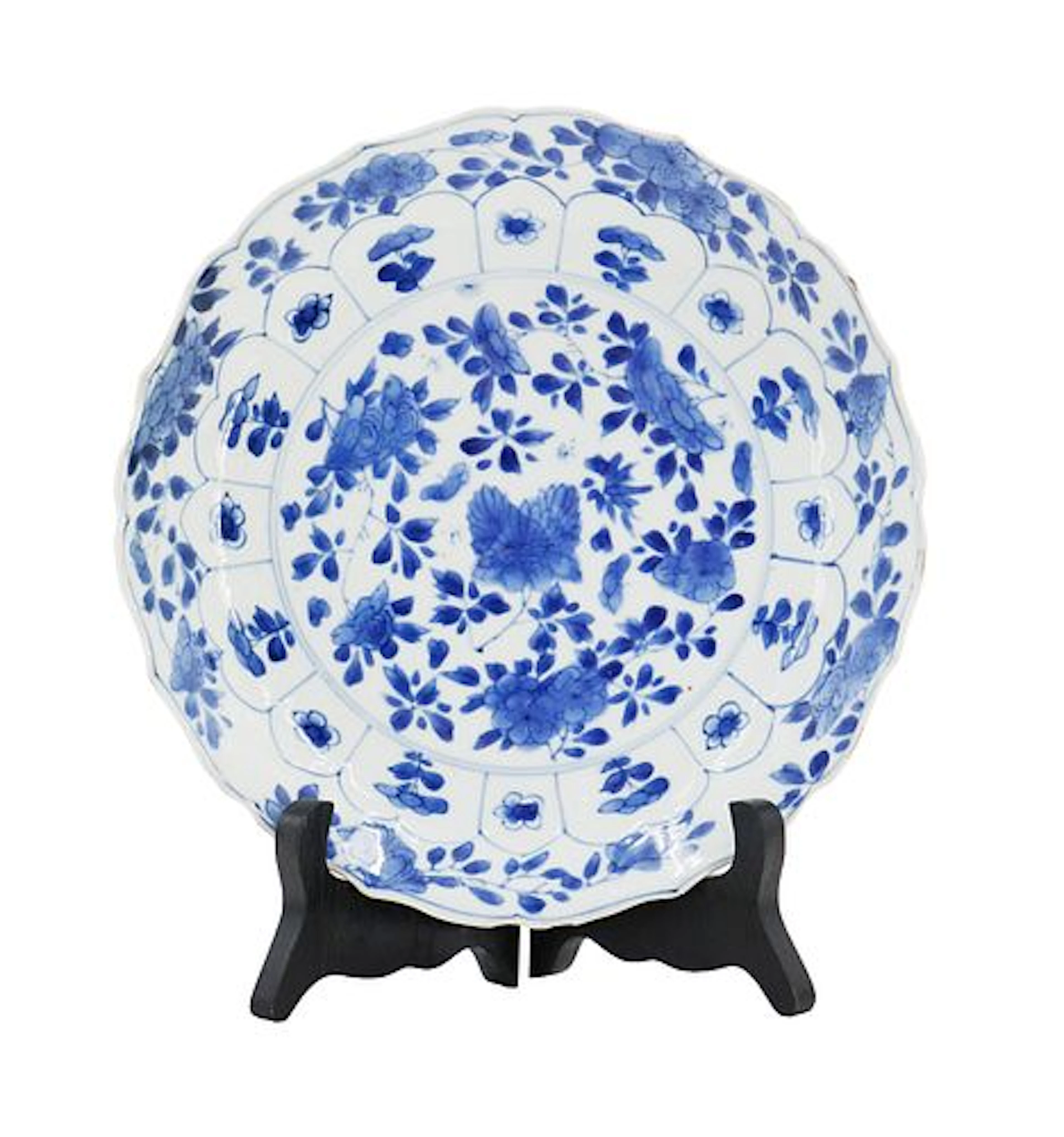 19th Century Kangxi Marked Chinese Blue and White Porcelain Plate