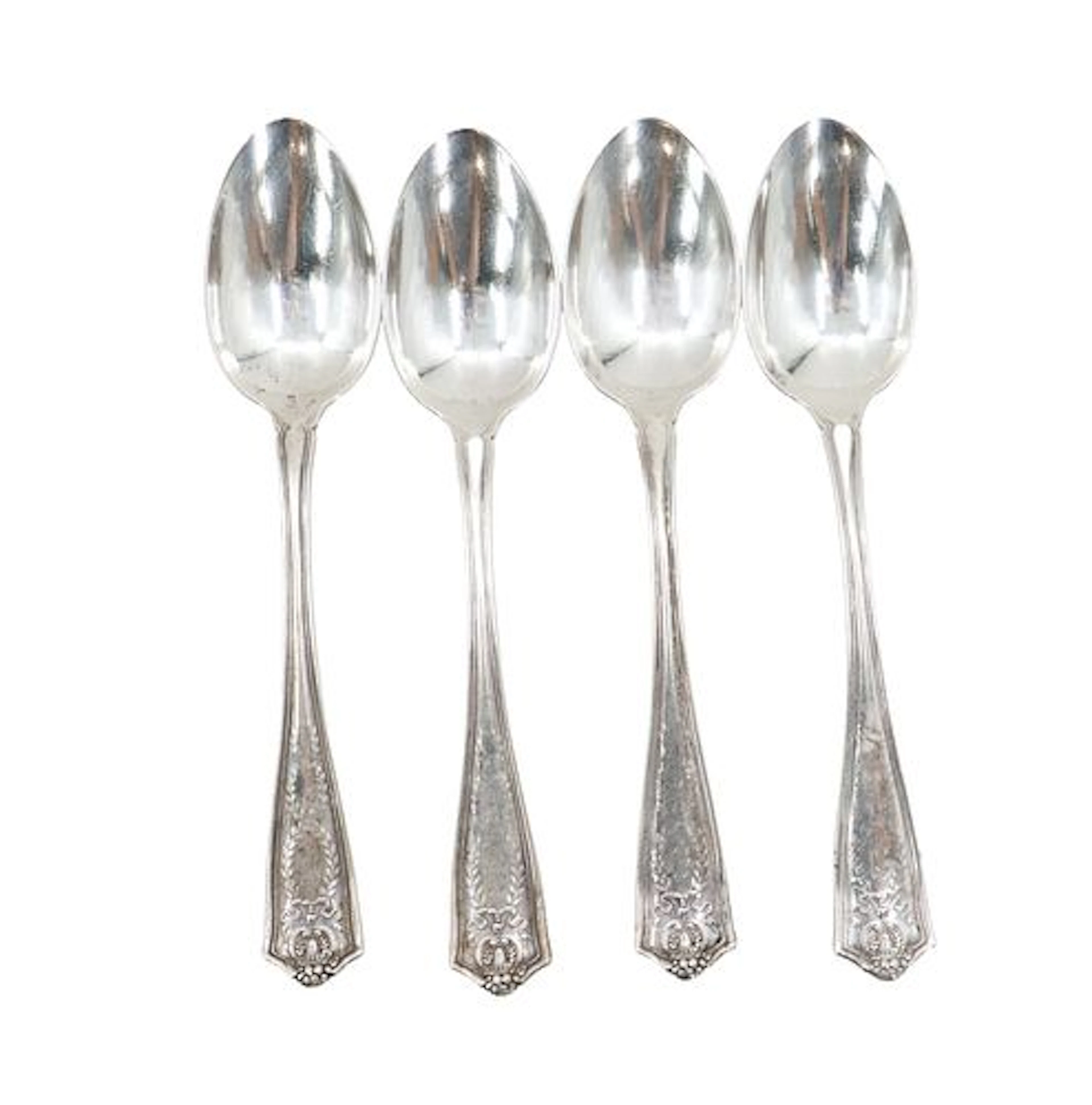 (4) Antique Tiffany & Co. "Winthrop" Sterling Silver Spoons - 10.890 ozt.