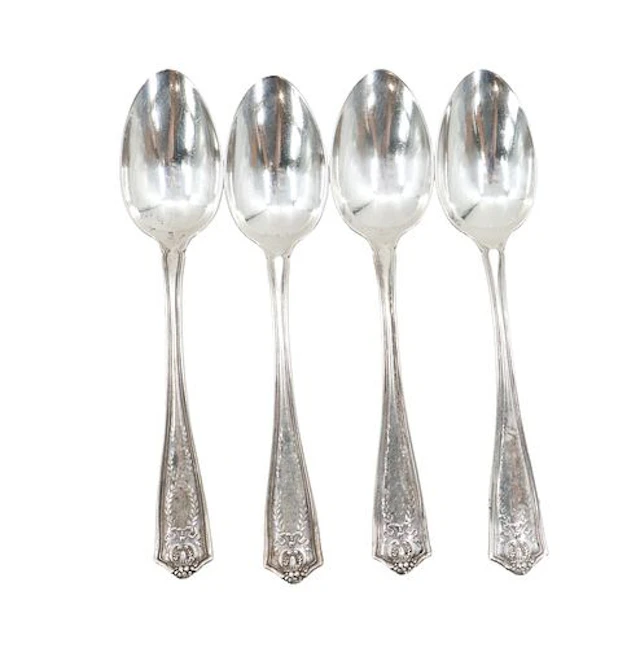 (4) Antique Tiffany & Co. "Winthrop" Sterling Silver Spoons - 10.890 ozt.