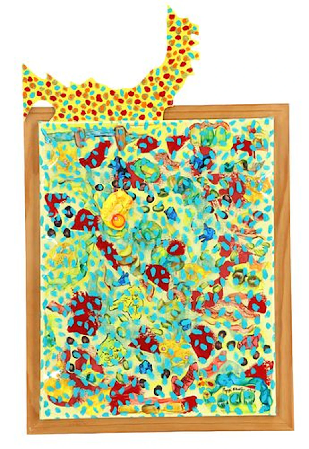Peppi Elona (1936-2023) American, Mixed Media on Canvas Abstract "Red