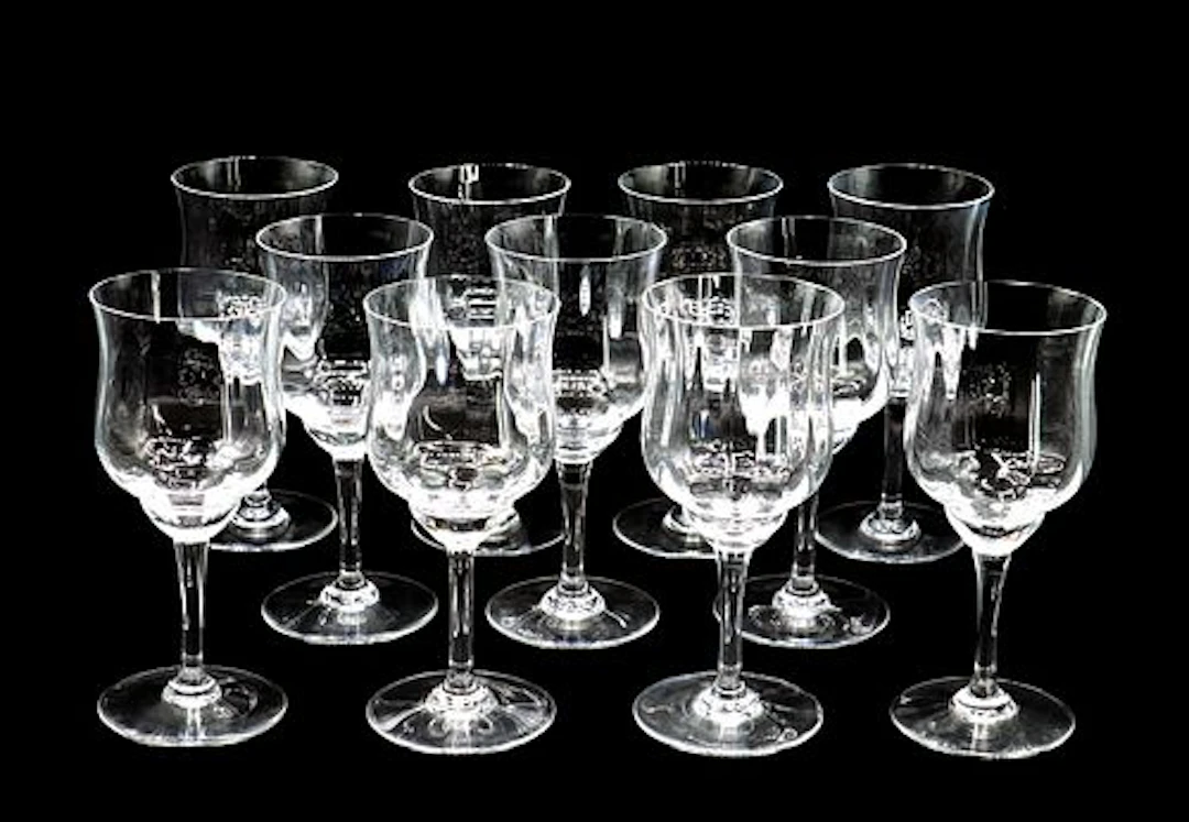 (11) Baccarat Crystal Optic Glasses in Original Boxes