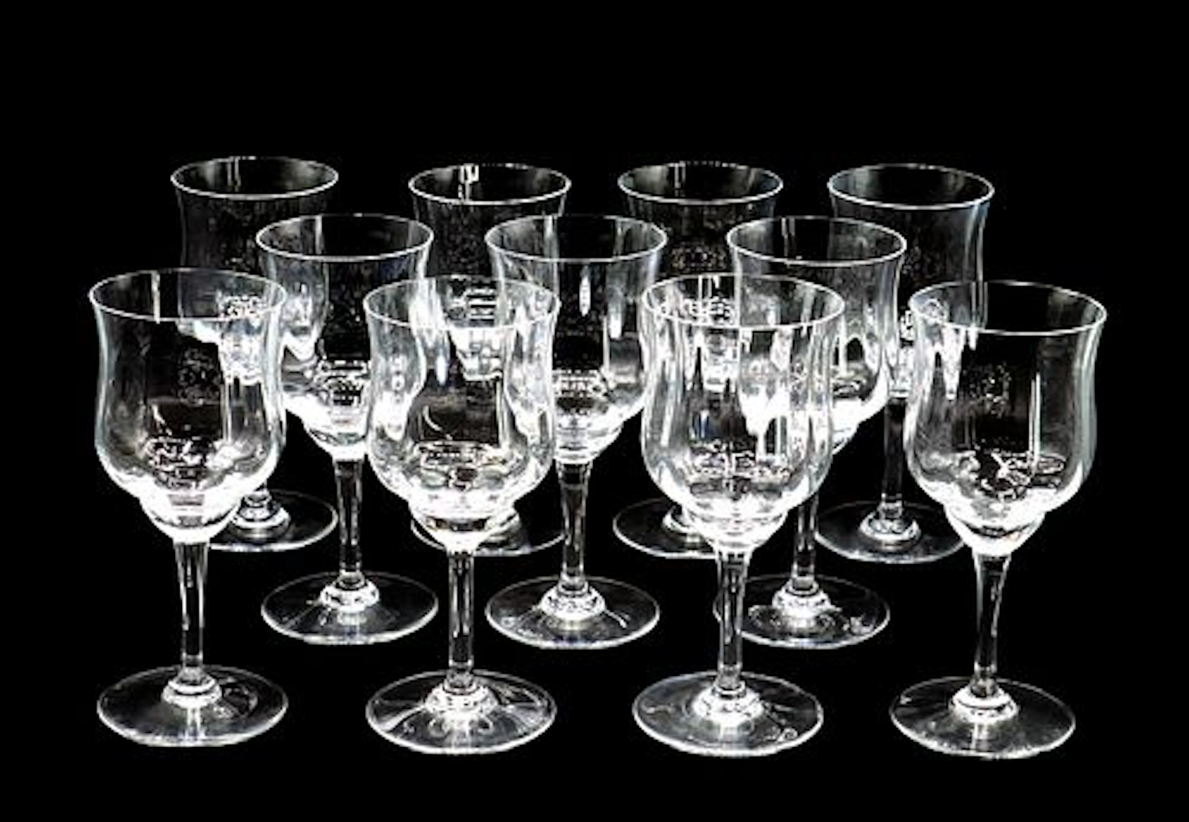 (11) Baccarat Crystal Optic Glasses in Original Boxes