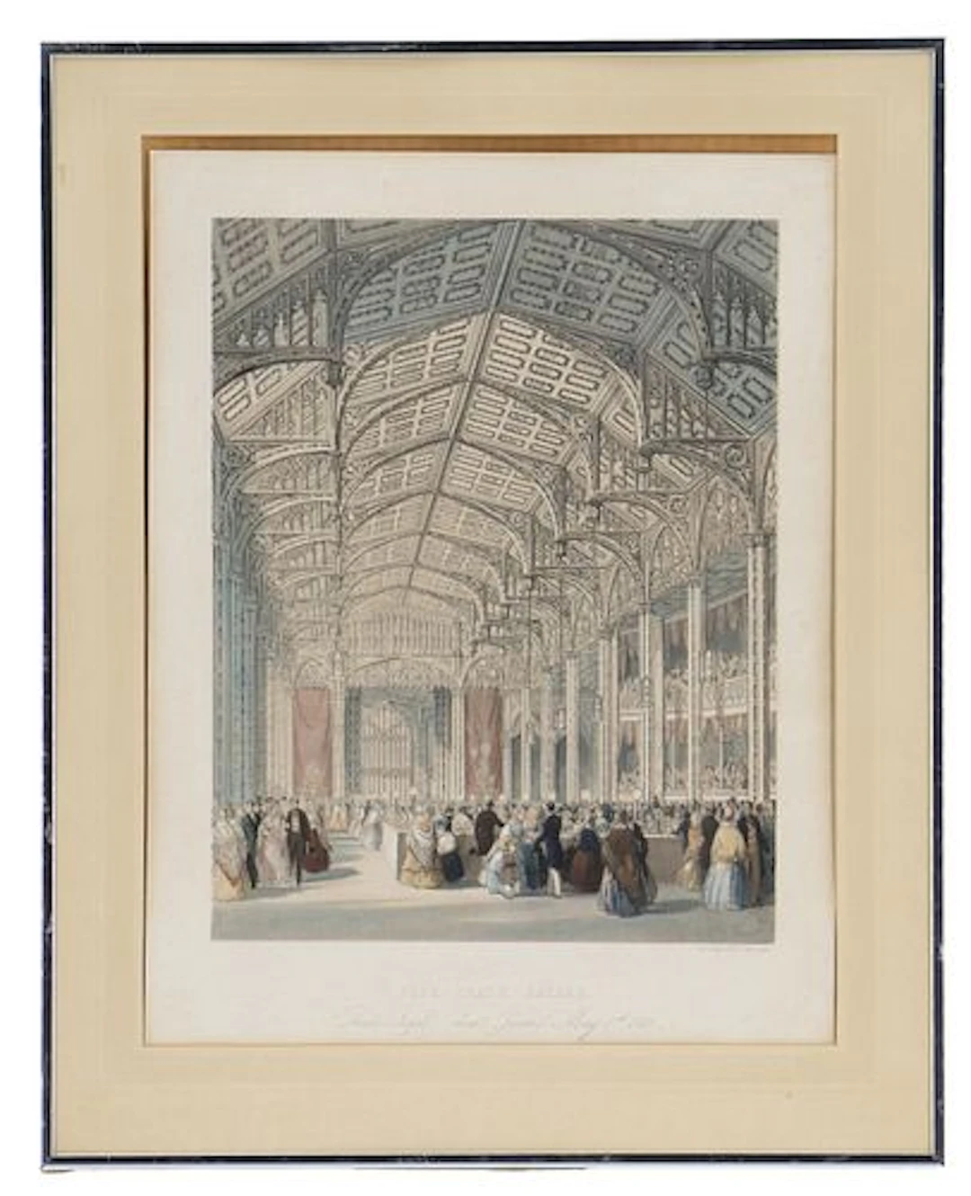 Day & Haghe Hand Colored Tinted Lithograph "Free Trade Bazaar, Theatre