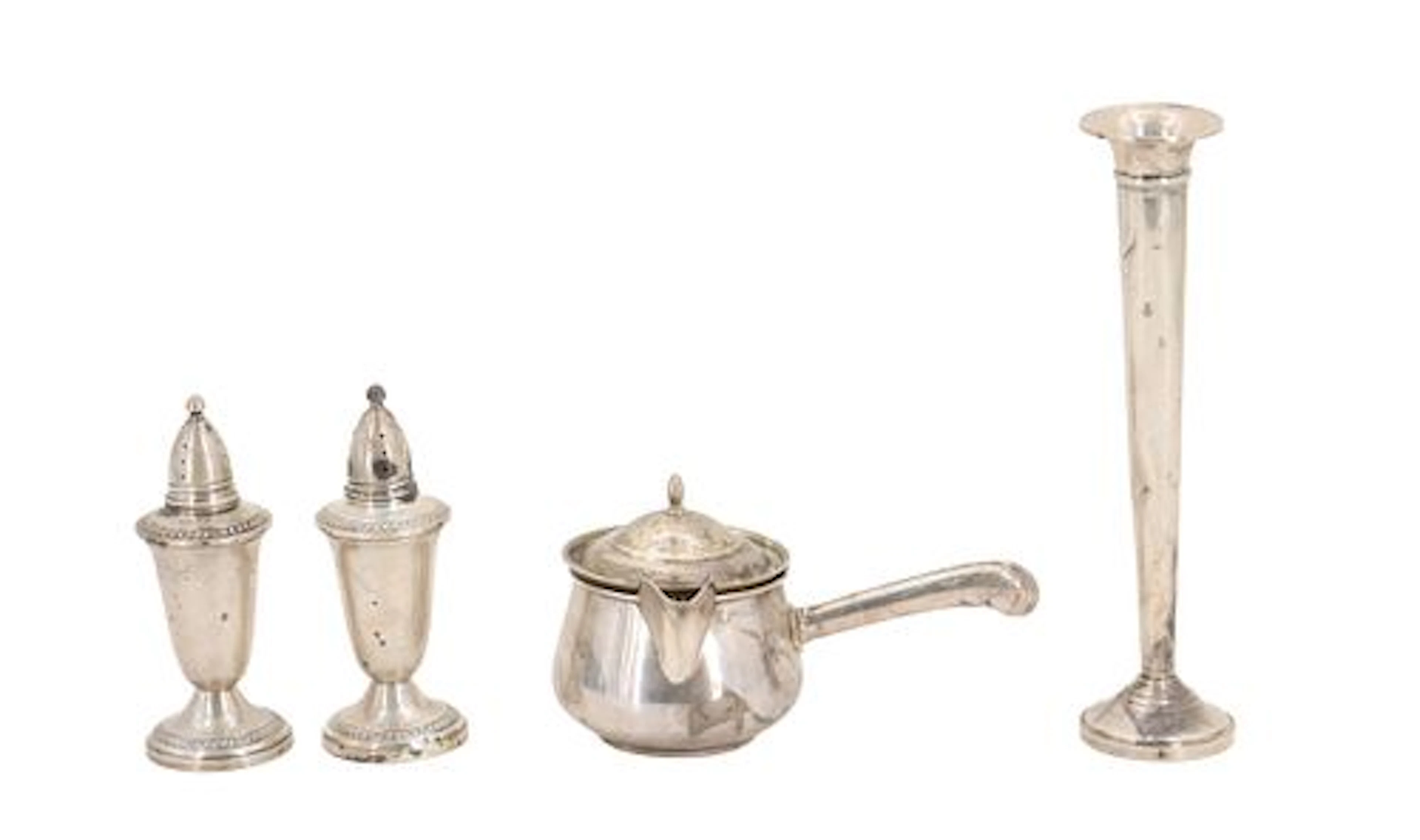 (4) Vintage American Weighted Sterling Silver Tableware Pieces