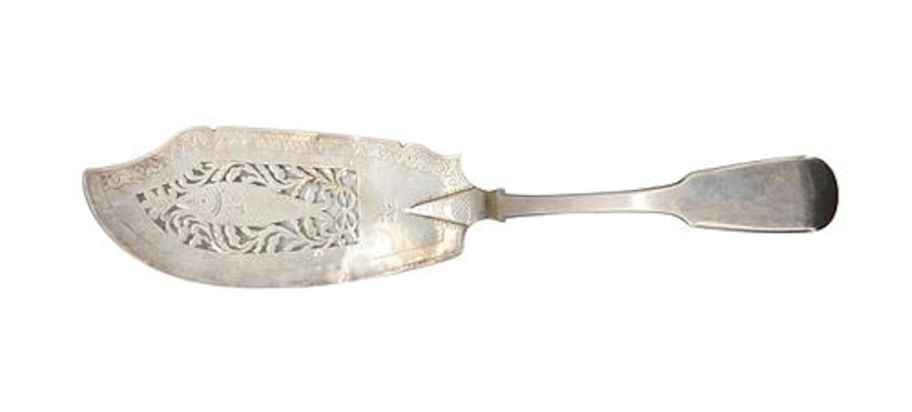 Antique English Sterling Silver Fish Serving Knife - 4.800 ozt.