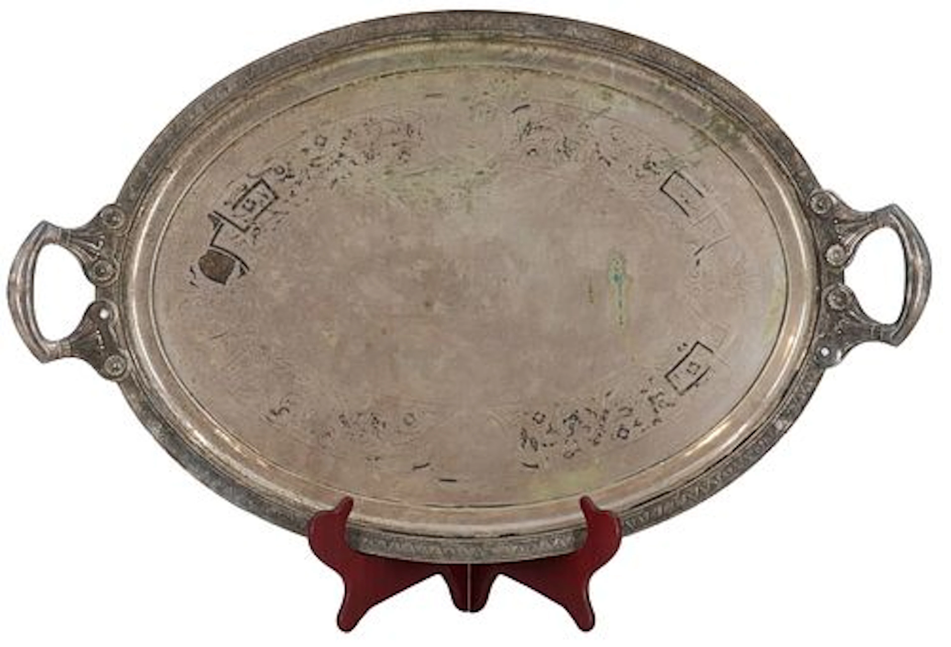 Antique Tiffany & Co. Silverplated Serving Tray - As Is