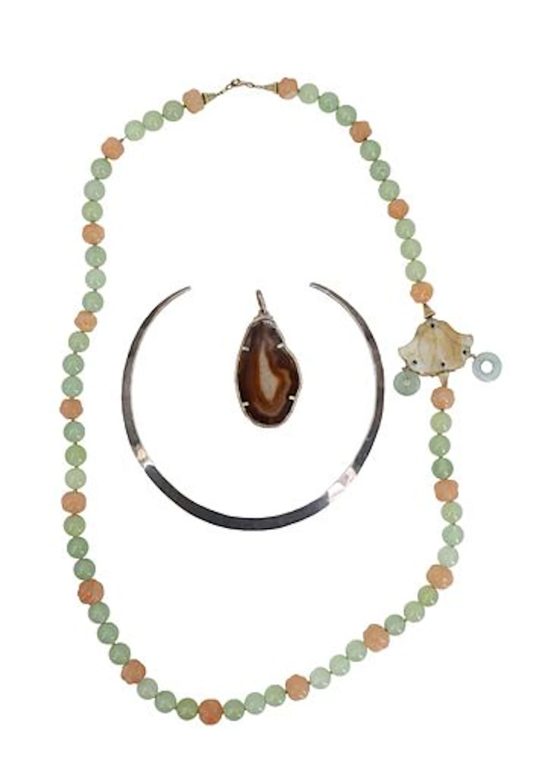 Sterling Silver & Natural Stone 3-Piece Jewelry Grouping