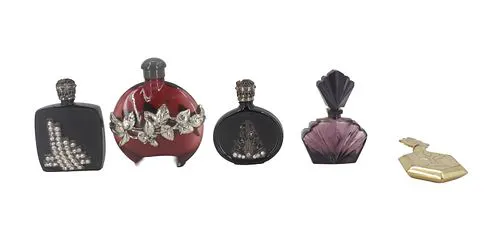 (5) Miniature Art Deco Perfume Bottles