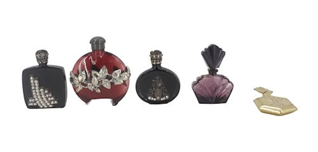 (5) Miniature Art Deco Perfume Bottles