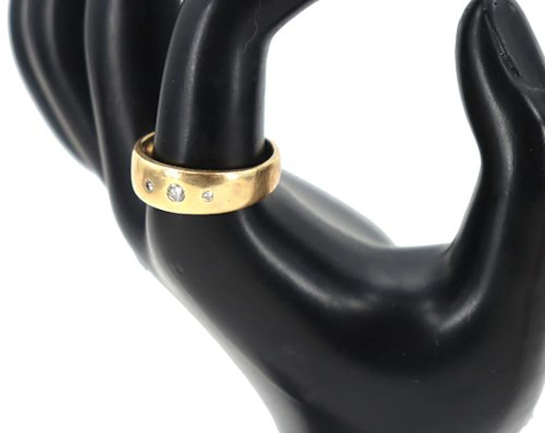 Marked 14k Gold and Diamond Ring - RS: 9 - Gross 6.9 g.