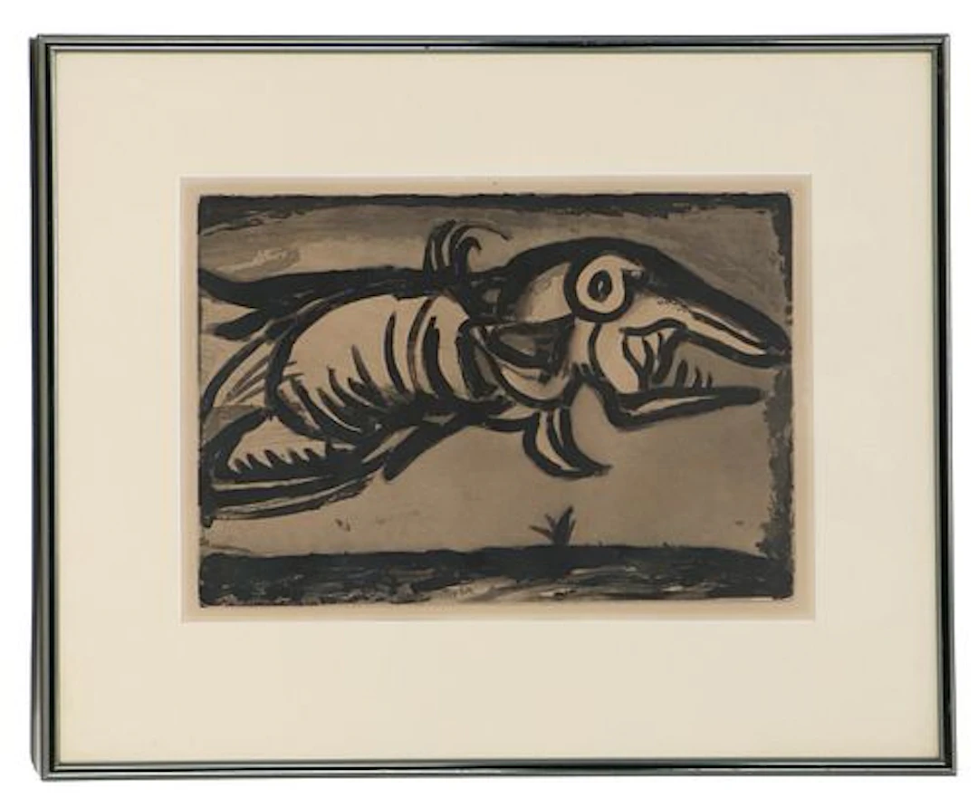 Georges Rouault (1871-1958) French, Etching Print "Le Poisson Volant"