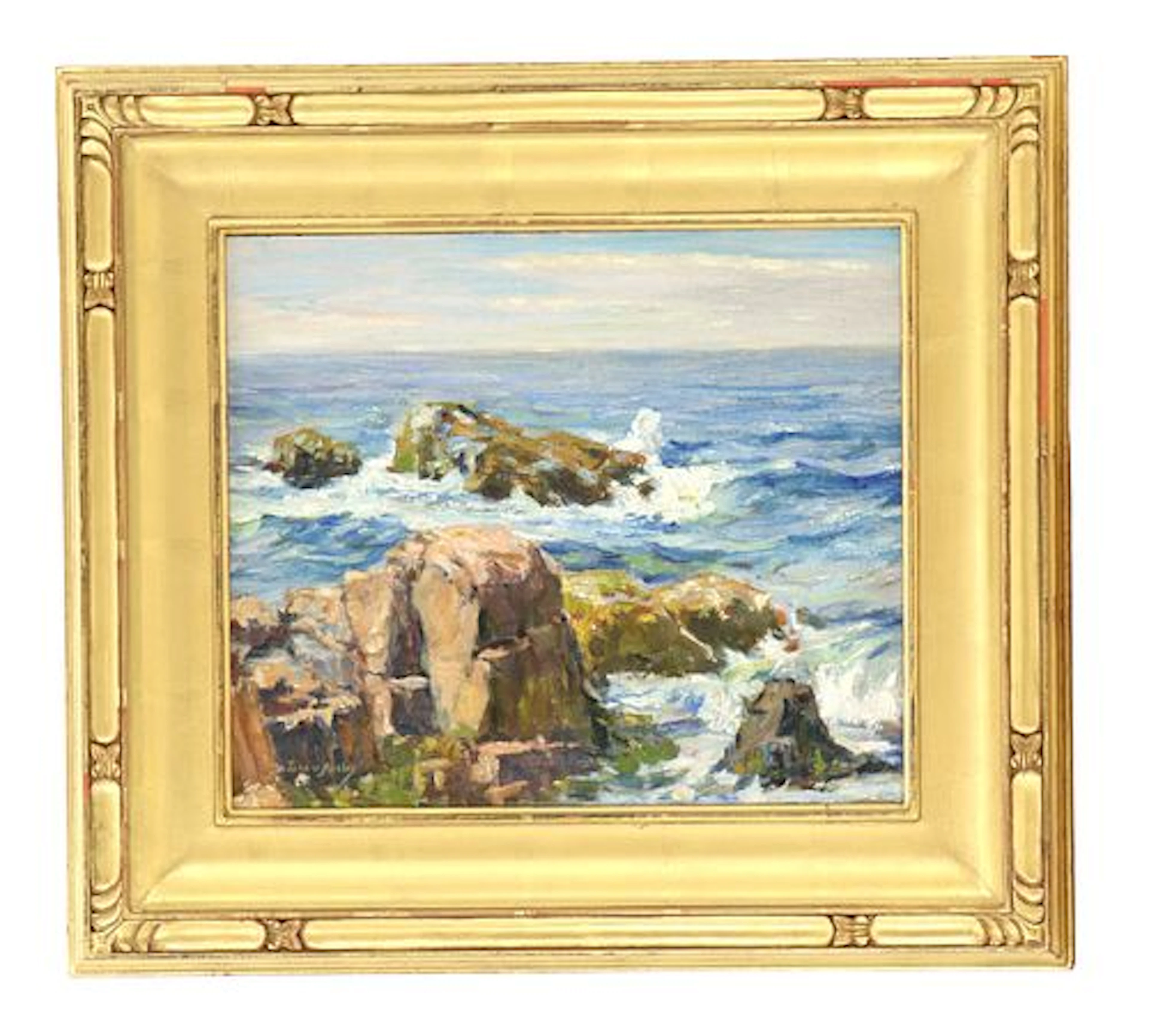 John Ure Perkins (1875-1968) American, Seascape Oil on Board