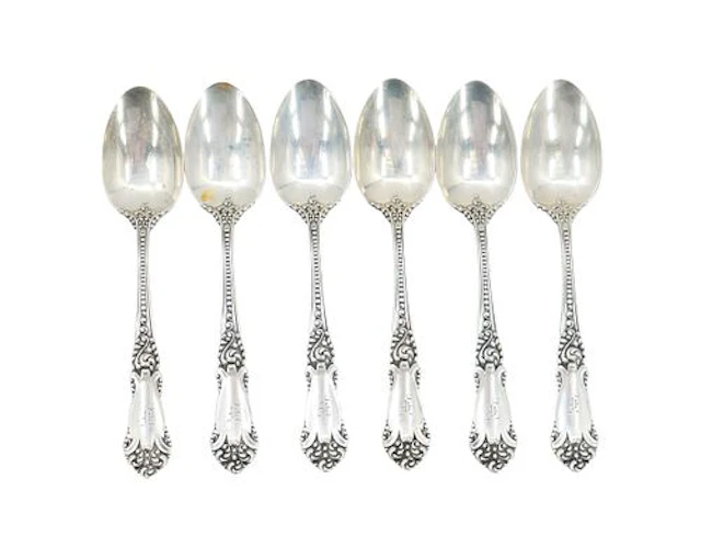 (6) Antique Reed & Barton "La Marquise" Sterling Silver Spoons - 5.565 ozt.
