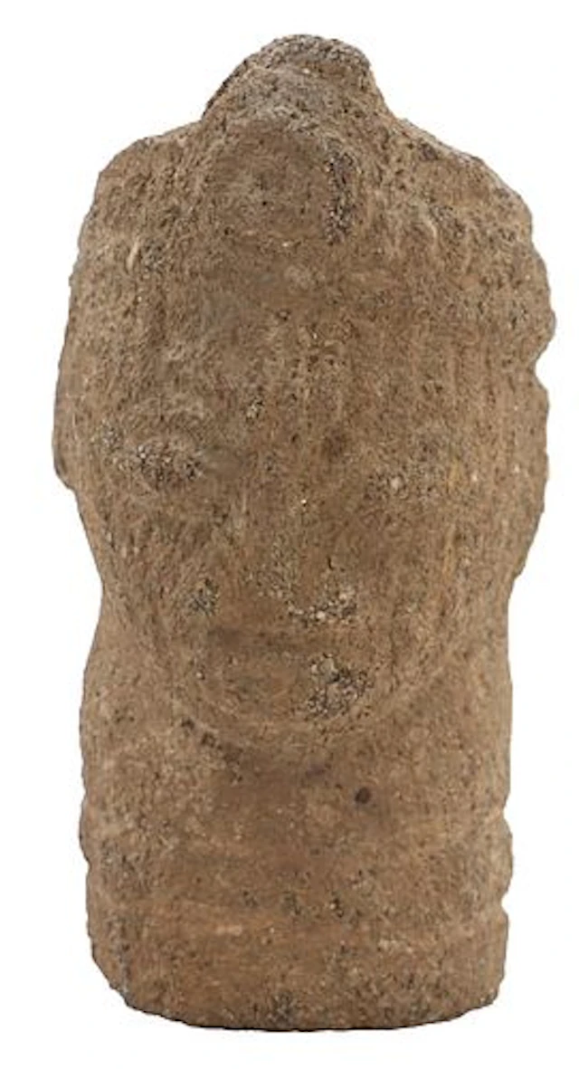 Pre-Columbian Weathered Carved Stone Head