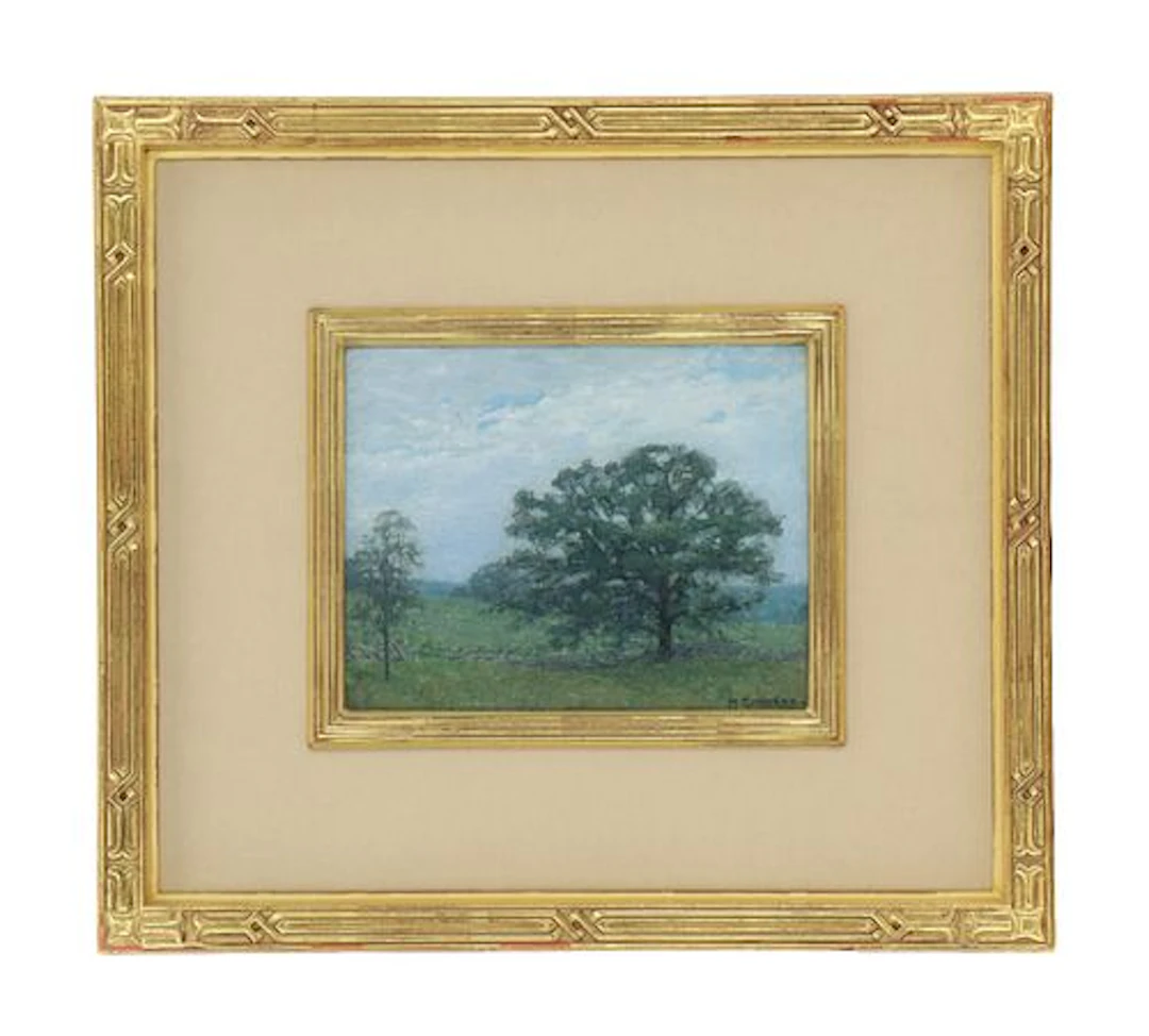 Margaret Goddard Carlson (1882-1964) American, Oil on Board Landscape