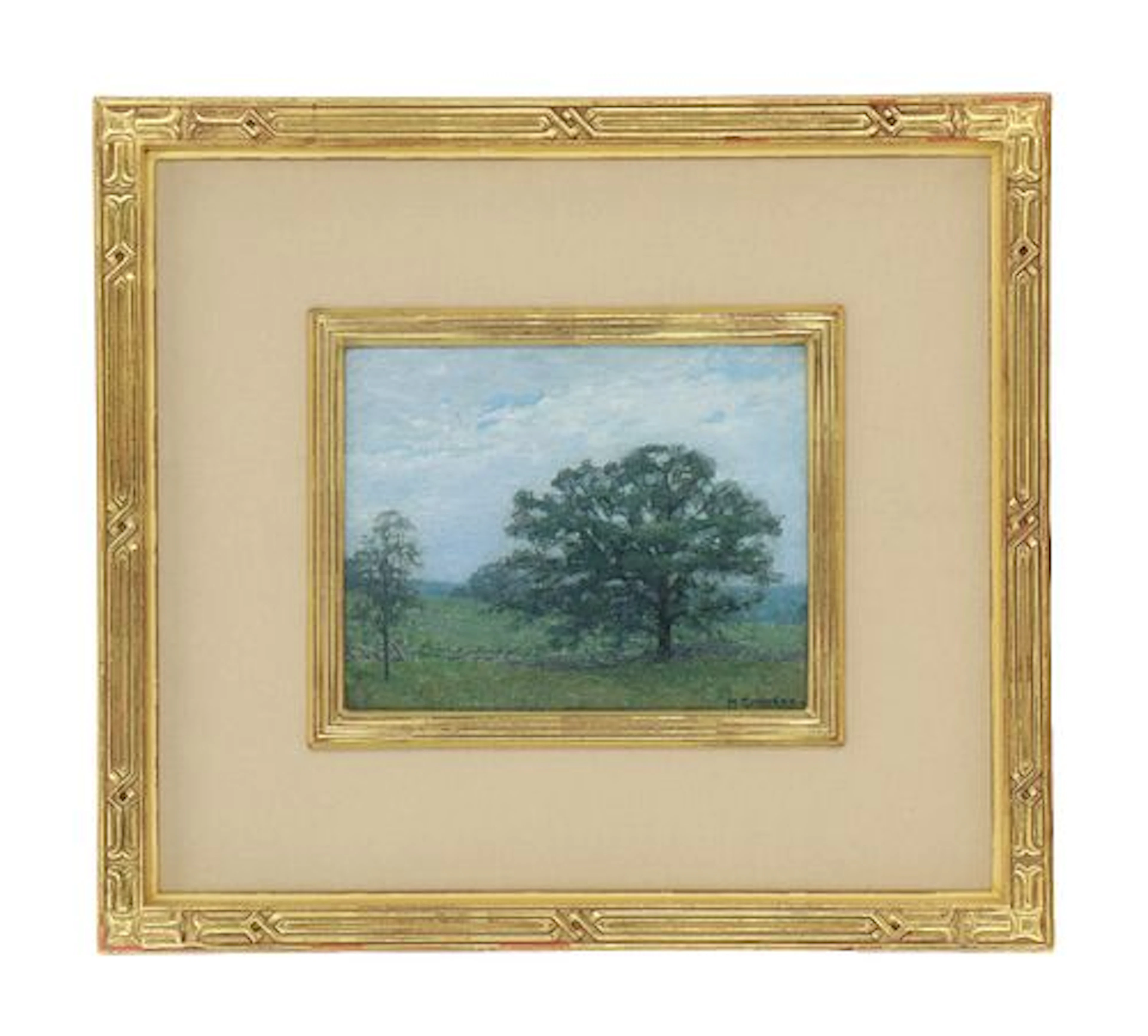 Margaret Goddard Carlson (1882-1964) American, Oil on Board Landscape
