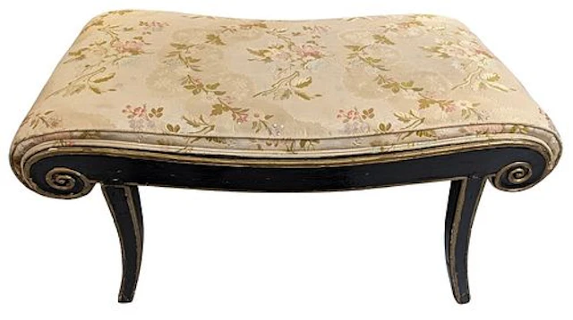 Vintage French Louis XV Style Vanity Bench