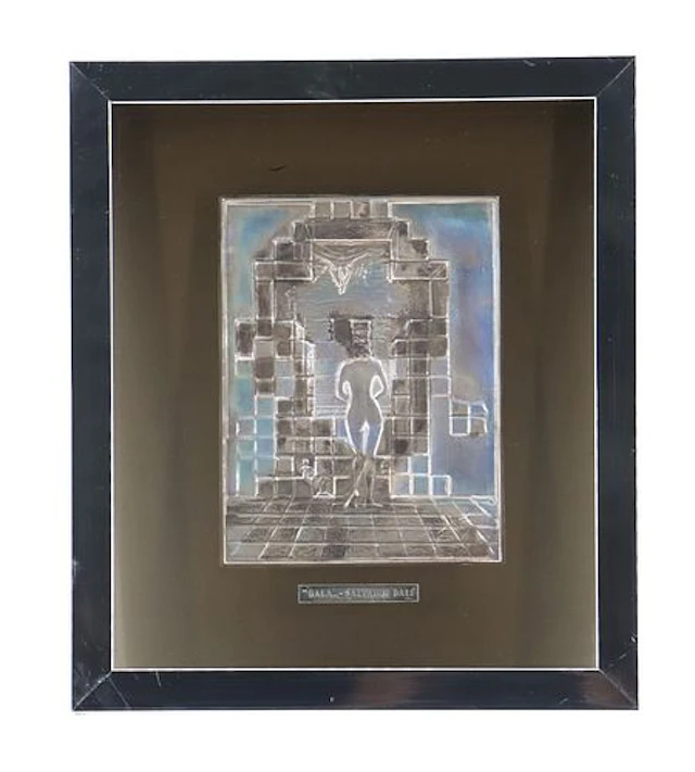 Salvador Dalí (1904–1989) Spanish, Sterling Silver Bas Relief "Gaia"