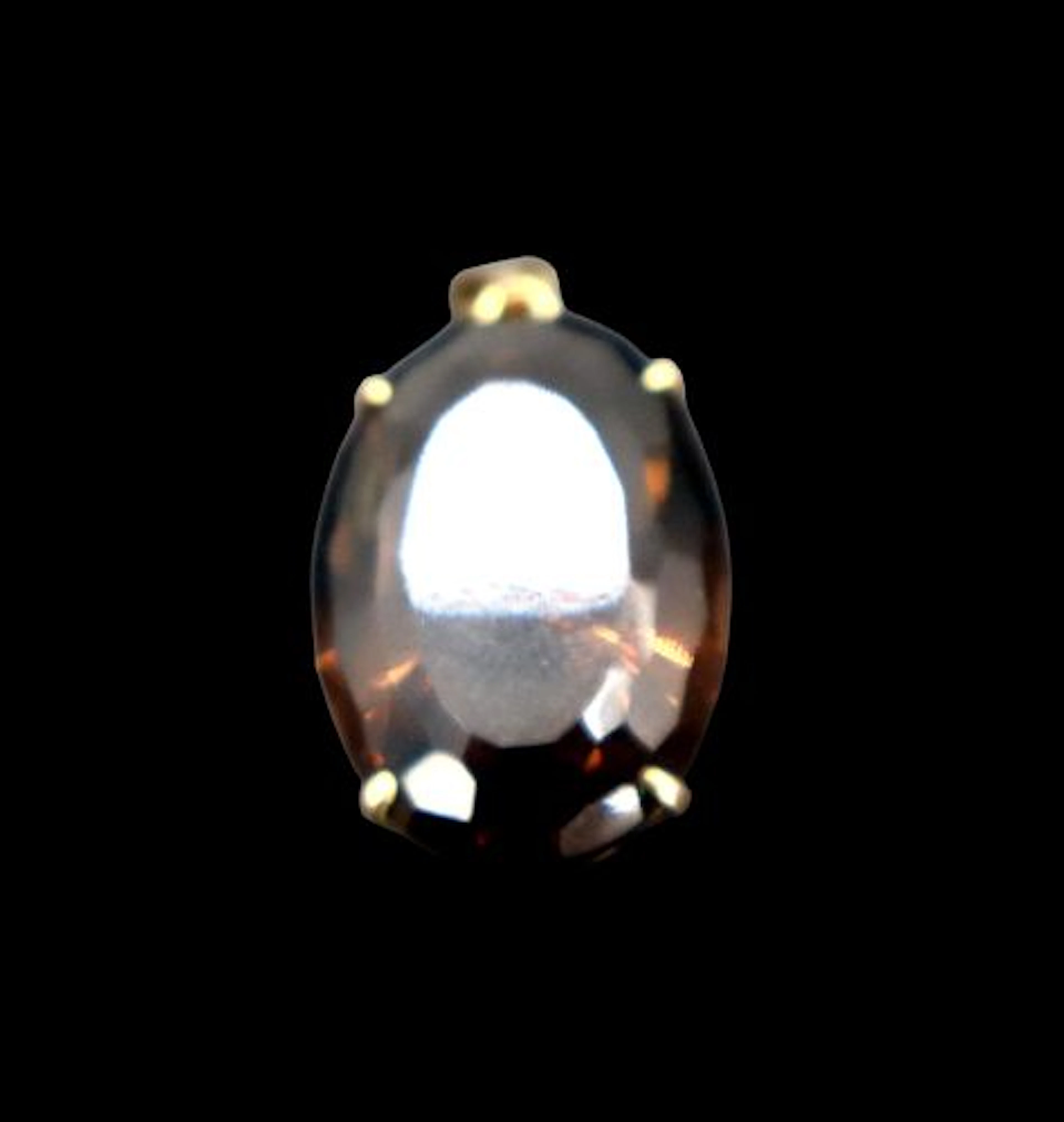 14k Gold and Smokey Topaz Pendant - Gross 3.3 g.