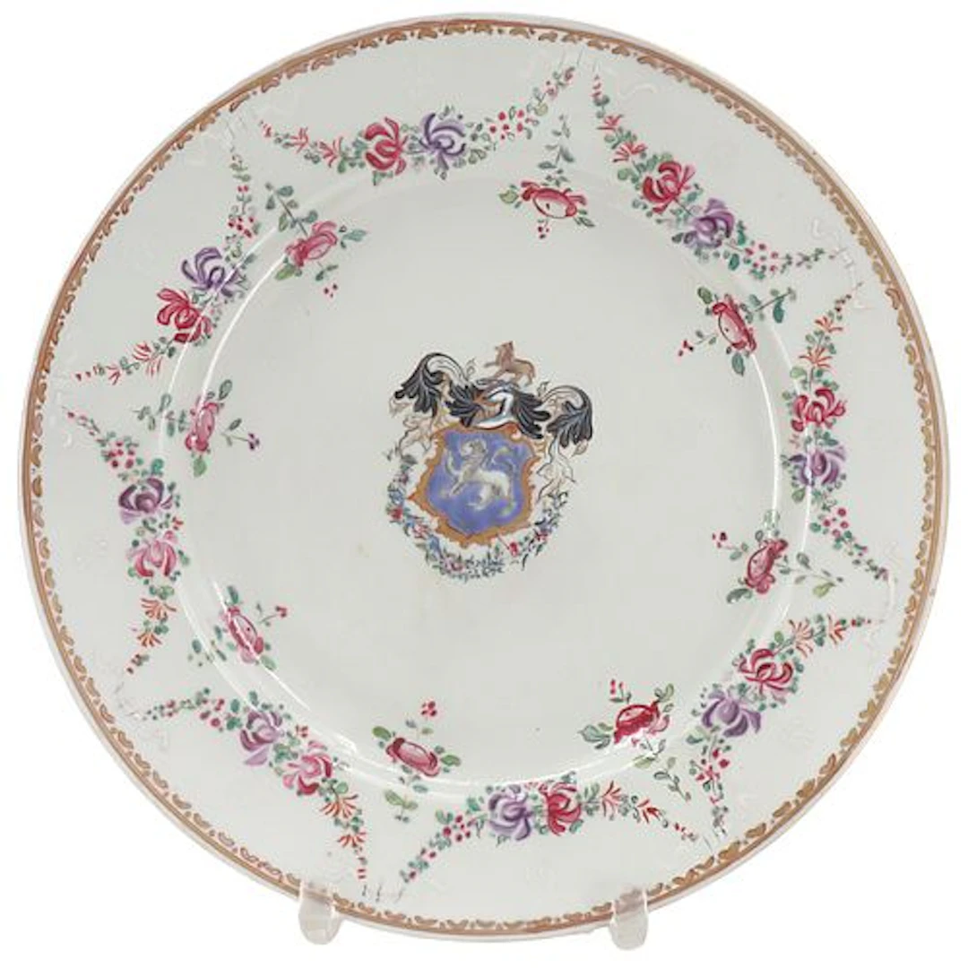 Chinese Export Armorial Porcelain Plate
