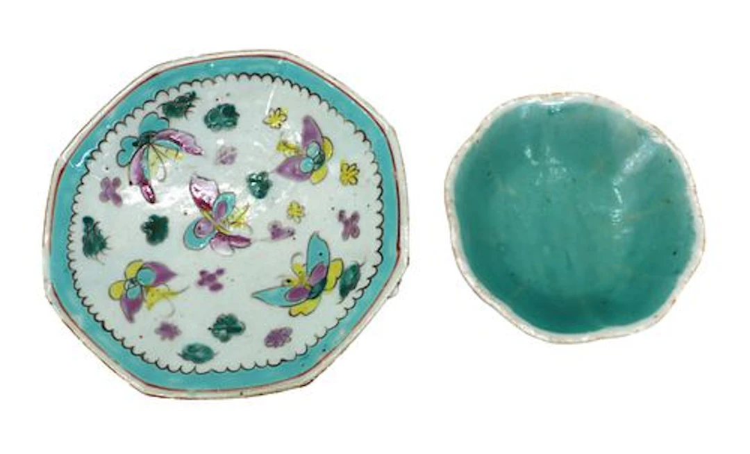 (2) Antique Chinese Porcelain Footed Dishes