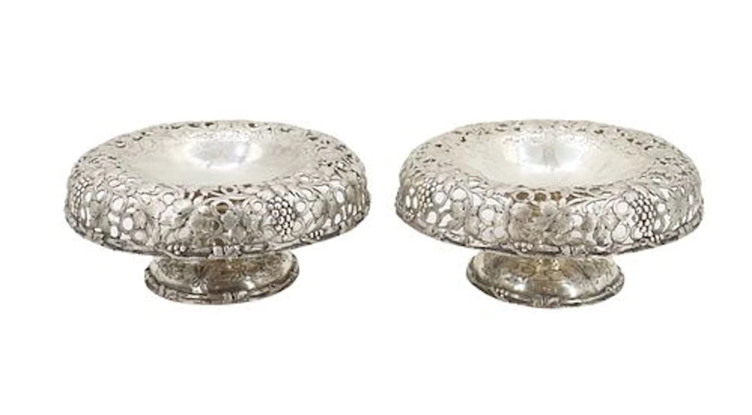 (2) Antique T. Hausmann & Sons Sterling Silver Compotes Or Tazzas - 39.545 ozt.