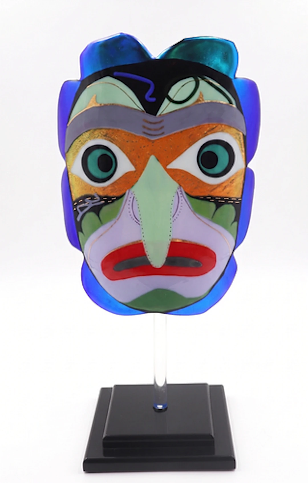 Shawn Athari (20th/21st Century) American, Art Glass Decorative Mask