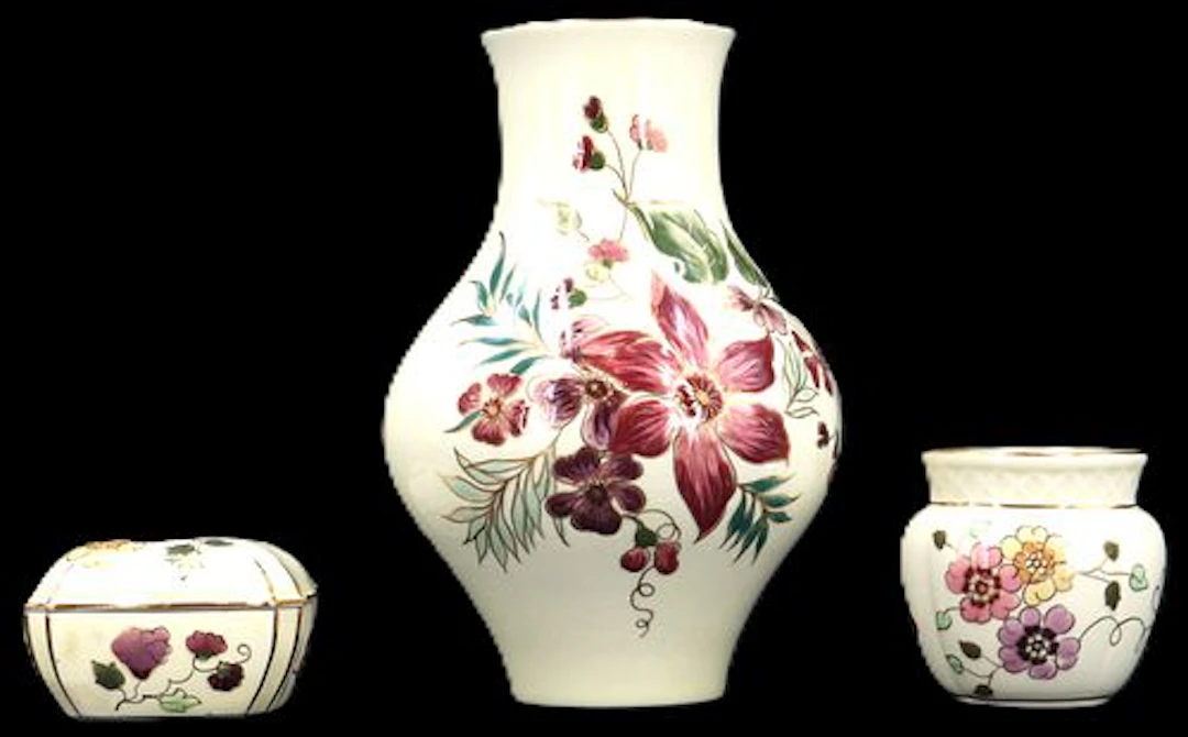 (3) Hungarian Zsolnay Porcelain Pieces