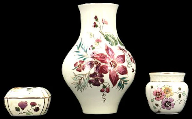 (3) Hungarian Zsolnay Porcelain Pieces