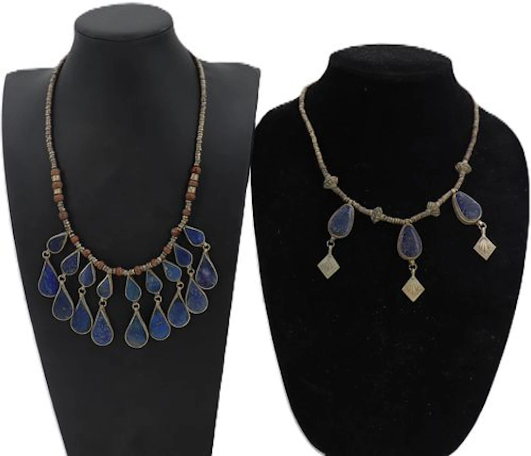 Two Afghan Lapis Necklaces